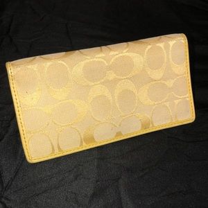 COACH OPTIC YELLOW CHECKBOOK HOLDER